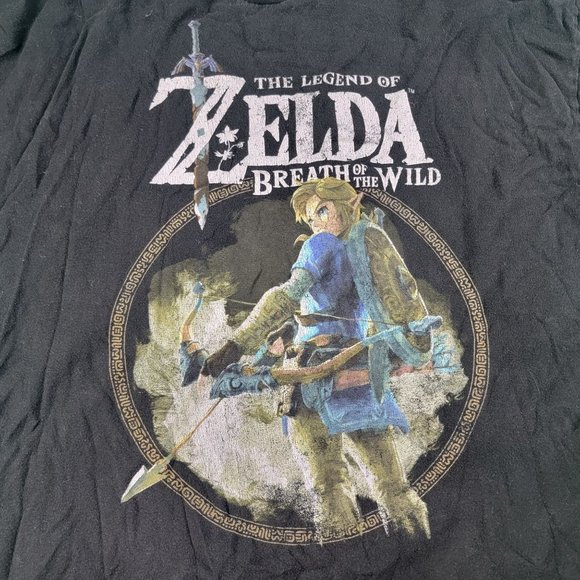 The Legend of Zelda Breath Of The Wild Adult Unisex XL Black Short Sleeve TShirt - Picture 3 of 10